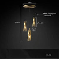 Lustre en Cuivre Lumineux LED pour une Décoration Maison Créative
