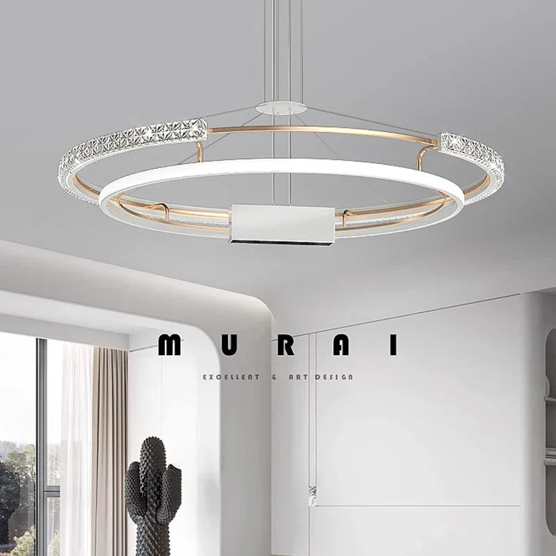 Lustre de Luxe Moderne à LED pour un Éclairage Intérieur Élégant