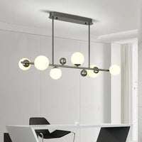 Lampe suspendue design en métal et verre ajustable pour décoration intérieure