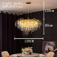 Lustre en Cristal LED de Luxe Moderne pour un Intérieur Élégant