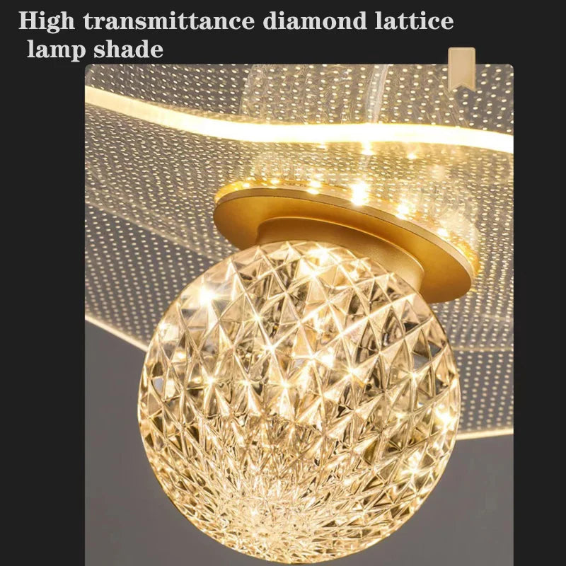 Suspension Lotus Cristal LED Personnalisée