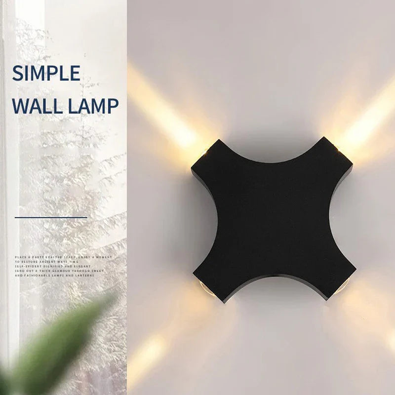 Applique murale LED décor porte d'entrée appliques jardin 