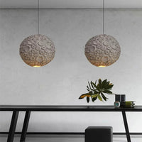 Lampe de salon Wabi Sabi Style - Suspension japonaise grise Design Loft