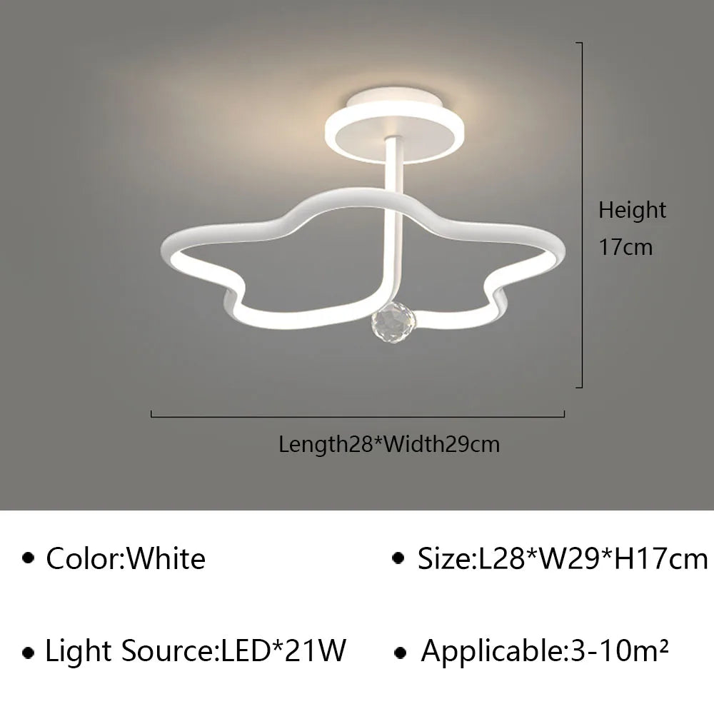 Plafonnier Rond Cristal LED