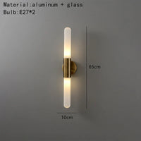 Applique murale nordique LED minimaliste en métal et verre - Style scandinave