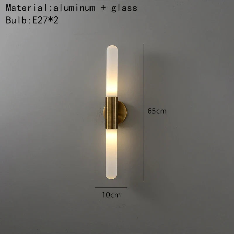 Applique murale nordique LED minimaliste en métal et verre - Élégance scandinave