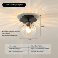 Plafonnier LED en verre - Style Moderne