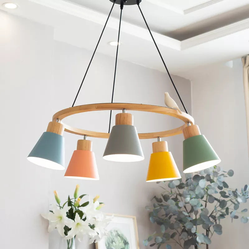 Lampe suspension nordique Macaron modernisée