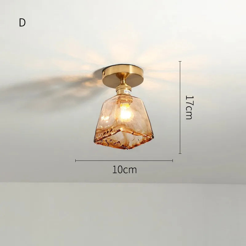 Lustre plafonnier nordique en verre pour Loft et maison industrielle