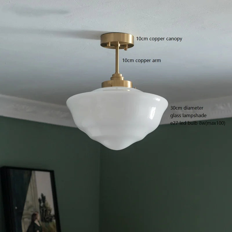 iwhd Suspension LED - Verre et Cuivre - Style Nordique Moderne