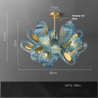 Lampes suspendues design en verre bleu pour couloir, Bar et chambre - Suspension Luminaire Moderne