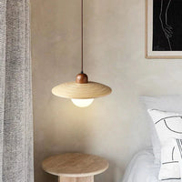 Suspension Lumineuse en Bois de Style Japonais Rétro