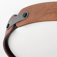 Plafonnier en bois premium avec cuir artificiel et 3 ronds interchangeables design