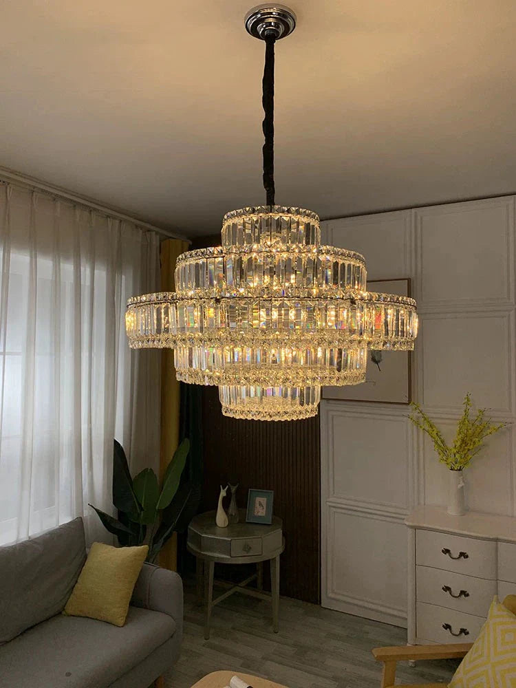 Lustre LED en Cristal K9 Rétro Moderne de Luxe 2024 - Édition Limitée