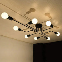 Lustre en fer forgé à tiges élégantes