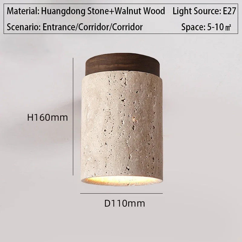 Plafonnier LED en marbre pour une entrée moderne