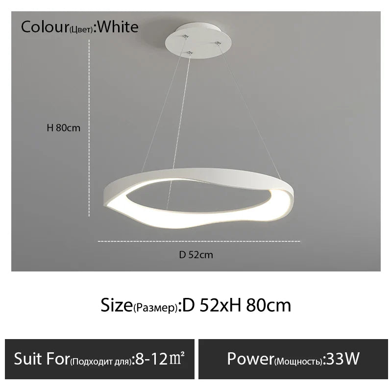 Lustre LED design nordique rond