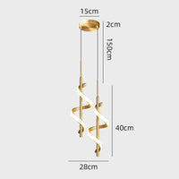 Suspension LED Design Ondulée Polino