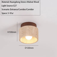 Plafonnier LED en marbre pour une entrée moderne