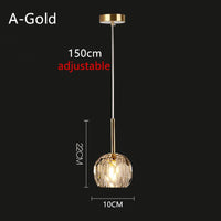 Suspension LED Luxe en Cristal Ansley