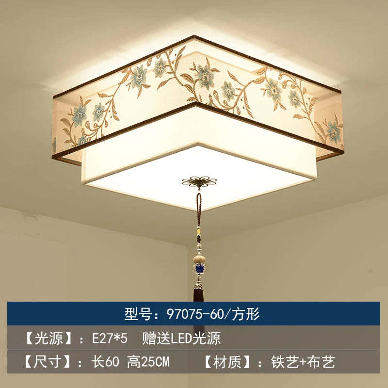 Lustre Chinois Plafonnier Chinoiserie pour Chambre Rétro