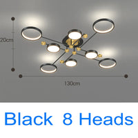Suspension LED Or Noir avec Gradation Télécommandée