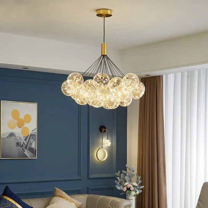 Lampe suspendue LED en verre transparent - Design moderne et réglable en hauteur