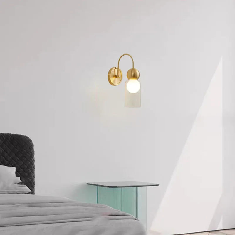Applique murale design en verre pour éclairage direct