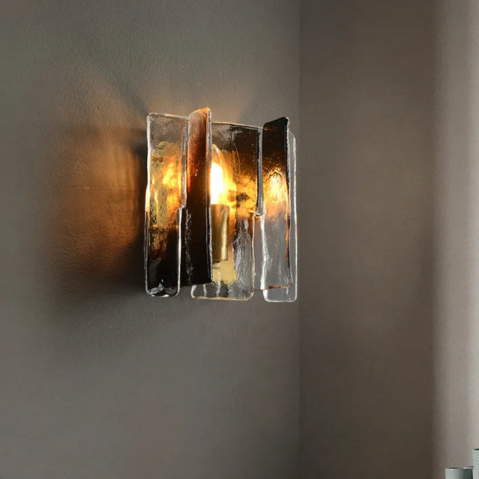 Applique murale Cuivre et Verre Tinté