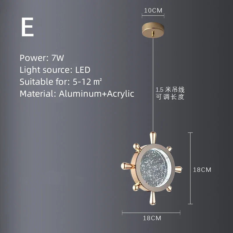 Suspension rotative multi-style Led Lights - Avec des lumières rondes pour votre maison et intérieur.