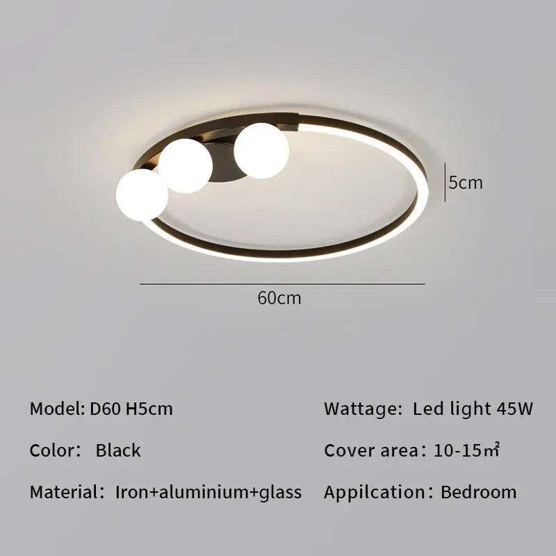 Lustre moderne minimaliste en LED : élégance lumineuse