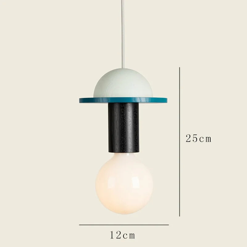 Lampe nordique en bois - Suspension LED - Décoration lumineuse pour la maison