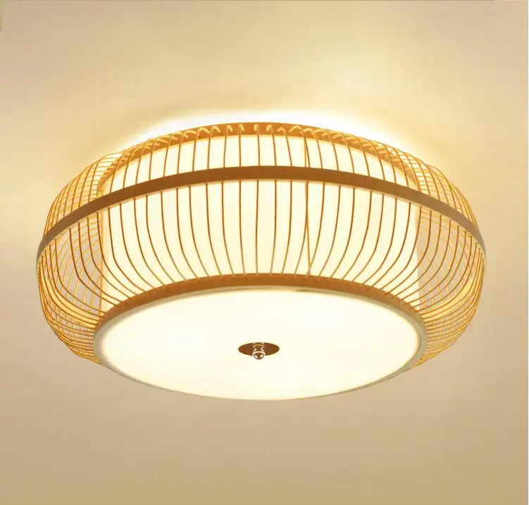 Plafonnier Chinois en Bois de Grande Taille