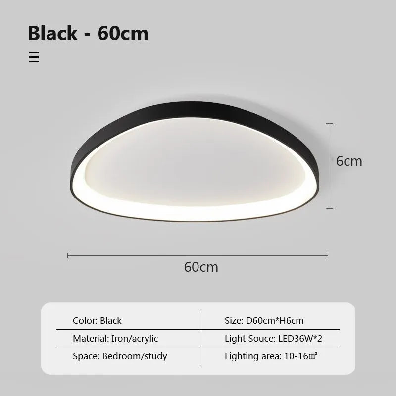 Plafonnier LED nordique au design épuré