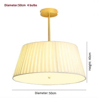 Plafonnier nordique en tissu et cuivre Joliment Simple