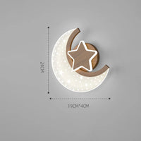 Applique murale LED Nordique Étoile Lune - Décoration Intérieure Scintillante