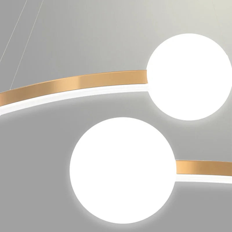 Lustre Nordique à Anneau LED Suspension, Éclairage et Luminaires