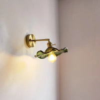 Applique murale LED rotative en verre et laiton pour miroir