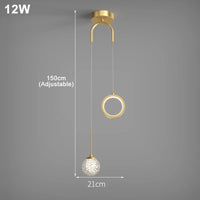 Lustre LED en cristal de luxe nordique - Éclat Brillant