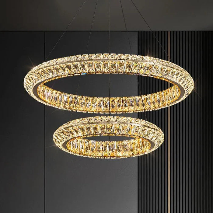 Lustre de luxe en cristal LED pour hôtel & bar prestige