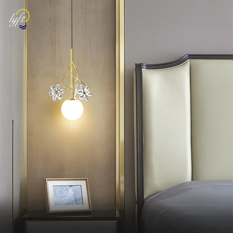 Suspension LED en cristal nordique, design décoratif
