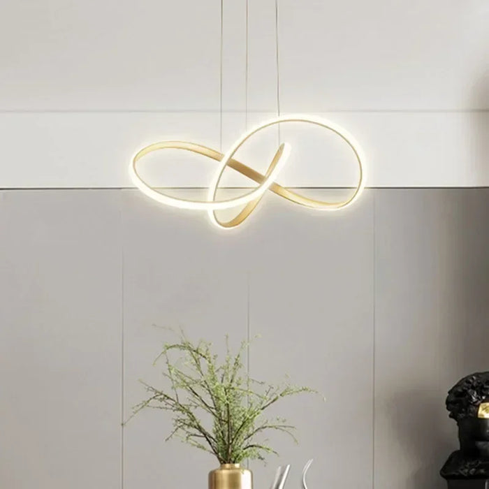 Lustre LED Design Moderne Doré - Luxe et Élégance