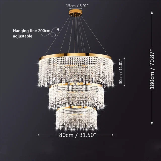 Plafonnier LED Moderne en Cristal - Luminaire Décoratif d'Intérieur