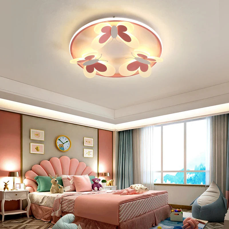 Plafonnier Papillon Décoratif pour Enfants - Lampes Créatives d'Intérieur