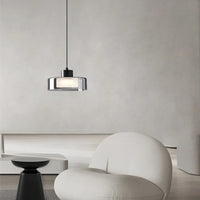 Suspension nordique design moderne en verre et cuivre