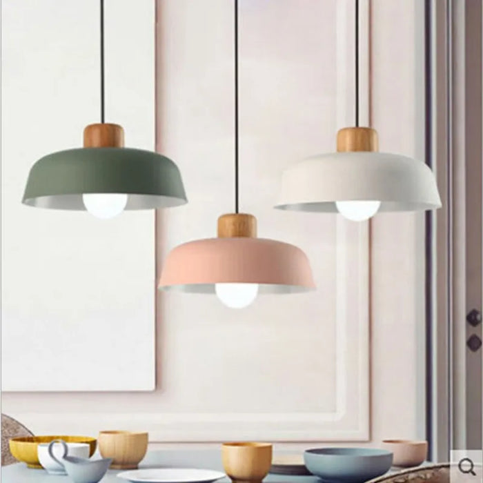Suspension Luminaire LED Nordik Bois Abat-jour Aluminium - Déco Chic