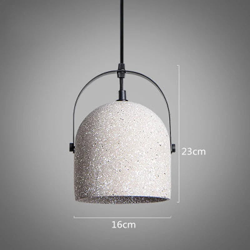 Suspension minimaliste en béton rétro avec éclairage LED innovant