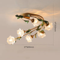 Plafonnier LED Fleurs en Verre Nordique "Viridiplantae"