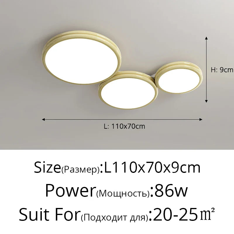 Plafonnier rond minimaliste LED pour éclairage intérieur