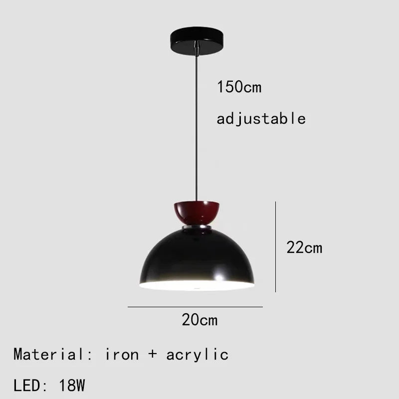 Lustre LED tendance avec cordon métallique ajustable - Livraison directe
